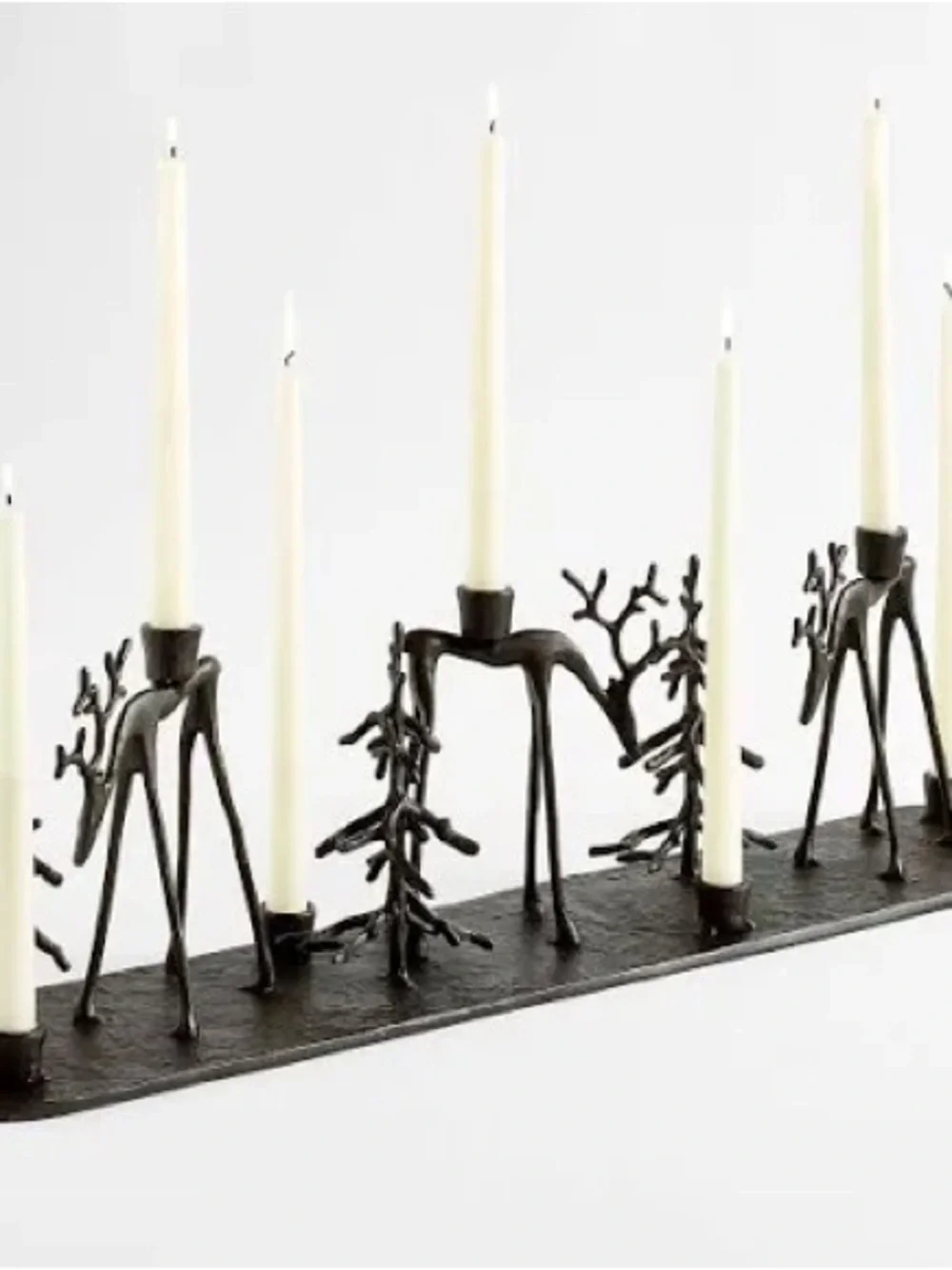 Pottery Barn Sculpted Reindeer Centerpiece Candle Holder BNIB